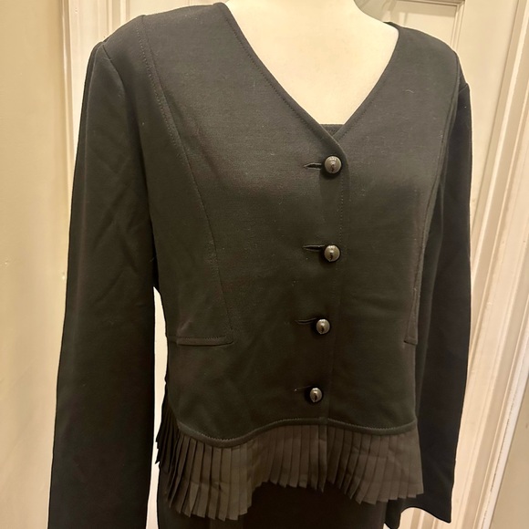 St. John 2 Piece Knit Dress Set with Matching Coat Blazer Cardigan Top Size 16 - Picture 2 of 11